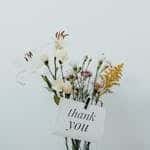 Bunch of Flowers with a Postcard